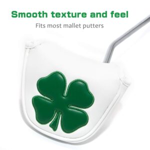 Montela Golf Putter Cover Mallet Putter Headcover Leather Golf Club Head Covers Putter Headcover for Mallet with Magnetic for Heel Shaft fits Taylormade Odyssey 2ball Scotty Cameron Ping