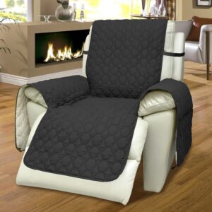 RBSC Home 23 Inch Recliner Cover - 100% Waterproof Slipcovers Anti-slip Small Recliner Slipcovers for Pets,Baby, Dogs,Cats and Kids,Washable Protector(23" black)