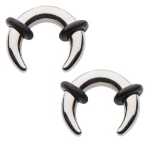 zaya body jewelry pair 1g 7mm steel ear plugs tunnels tapers pinchers horseshoes gauges septum