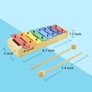 MUSICUBE Xylophone for Kids Wood Xylophone with Mallets Orff Music Instrument for Educational& Preschool Learning Baby Percussion Kit with Professional Tuning for Toddlers Gift Choice for Children age