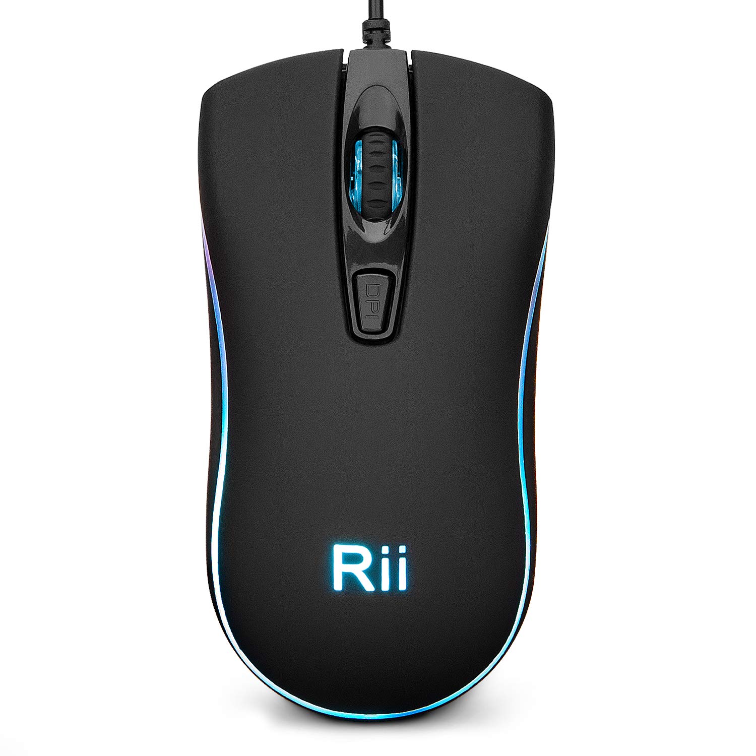 Rii RM105 Wired Mouse,Computer Mouse with Colorful RGB Backlight,Comfortable Grip Ergonomic Optical,USB Wired Mice Support Windows PC, Laptop,Desktop,Notebook,Chromebook