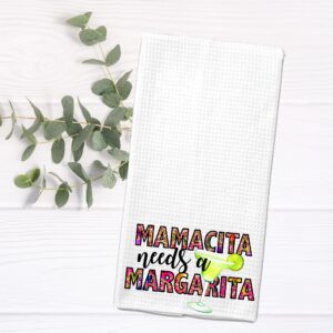 Mamacita Needs a Margarita Kitchen Microfiber Bar Tea Towel