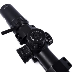 OZARK ARMAMENT LPVO 1-6X Scope - Military-Grade Optics with Illuminated Mil Dot Reticle and Cantilever Mount - Ideal for Tactical Operations and Versatility Between CQB & Long-Range Shooting