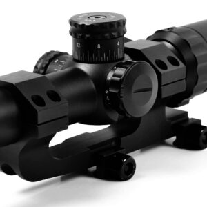 OZARK ARMAMENT LPVO 1-6X Scope - Military-Grade Optics with Illuminated Mil Dot Reticle and Cantilever Mount - Ideal for Tactical Operations and Versatility Between CQB & Long-Range Shooting