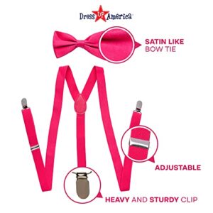 Dress Up America Bow Tie and Suspenders Set - Bow, Glasses & Suspenders for Boys and Girls, Party Accessories Adults & Kids