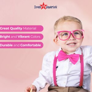 Dress Up America Bow Tie and Suspenders Set - Bow, Glasses & Suspenders for Boys and Girls, Party Accessories Adults & Kids