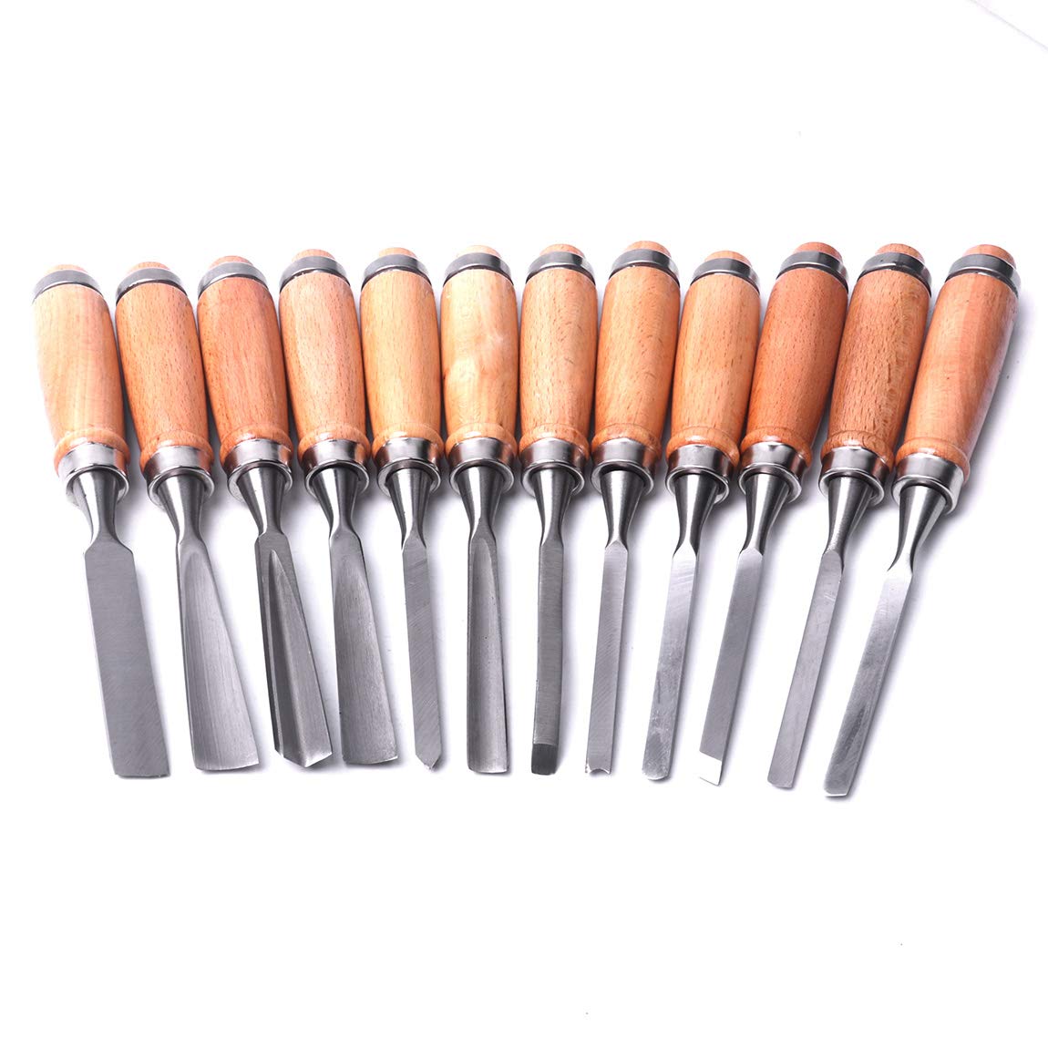 ATOPLEE 12pcs Wood Carving Chisel Set for Woodworking, Professional Wood Gouge Tools with Box and Roll Up Bags for Carpenter Craftsman Gift in Most Wood Carving Project