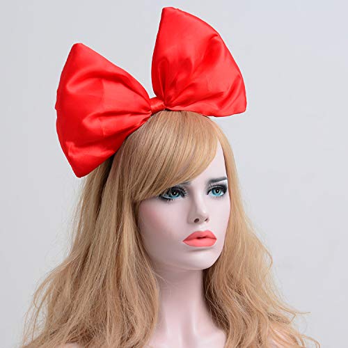 MXXGMYJ Bow Headband Headbands for Women Girls - 1pcs Large Red Bow Headbands/Headwraps/Hairband/Headwear for Birthday Valentines Day Christmas Gifts Birthday Party Cosplay Costume Accessories Gifts