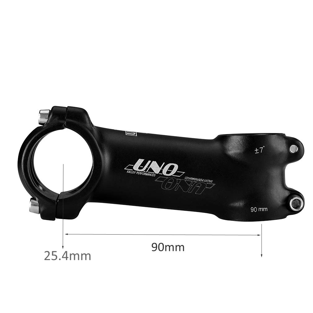 BESNIN Bike Stem mtb Stem 7 Degree 25.4mm/31.8mm 70mm/90mm/100mm Mountain Bike Stem Handlebar Stem for Cycling(Aluminum Alloy) (leidiao 7D*25.4 * 90)