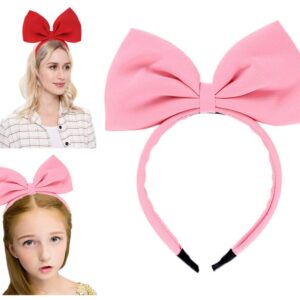 MXXGMYJ Women Big Bows Headbands Bow Headband Hairbands for Women Girls Bow Hair Hoop Birthday Halloween Christmas Party Costume Accessories Gifts Pink 1Pcs