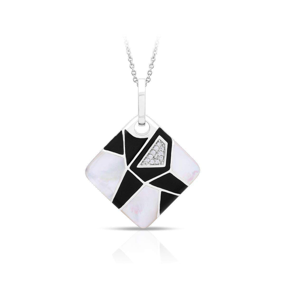 Belle Etoile Montage Pendant White Mother-of-Pearl & Black