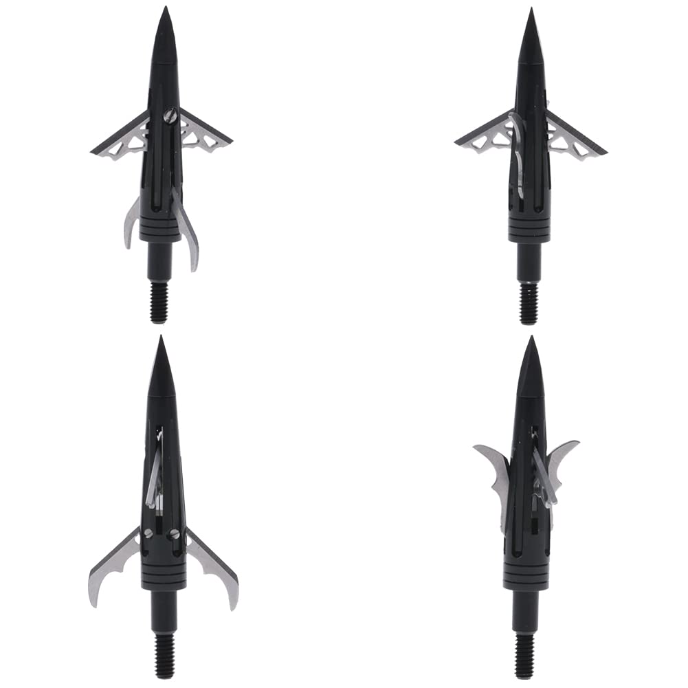 New Archery Products NAP DK4 Hunting Crossbow Spitfire Hybrid Mechanical 1 3/8" Cutting Diameter Broadhead 3 Pieces Pack, 100 grain