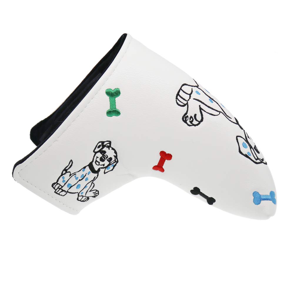 HISTAR Cuter Puppy Golf Blade Putter Cover Headcover for Scotty Cameron (White)