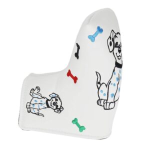 HISTAR Cuter Puppy Golf Blade Putter Cover Headcover for Scotty Cameron (White)