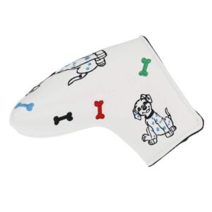 HISTAR Cuter Puppy Golf Blade Putter Cover Headcover for Scotty Cameron (White)