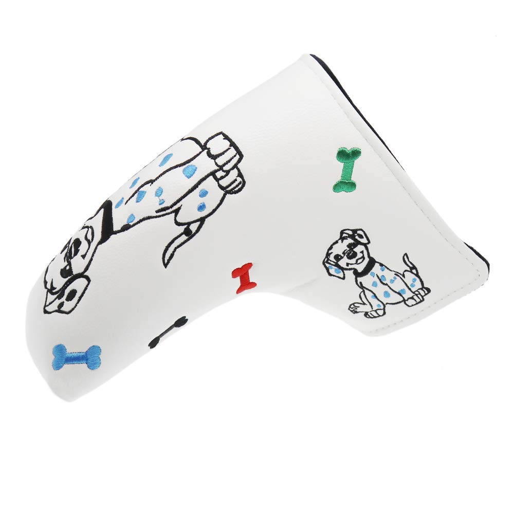 HISTAR Cuter Puppy Golf Blade Putter Cover Headcover for Scotty Cameron (White)