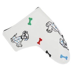 HISTAR Cuter Puppy Golf Blade Putter Cover Headcover for Scotty Cameron (White)