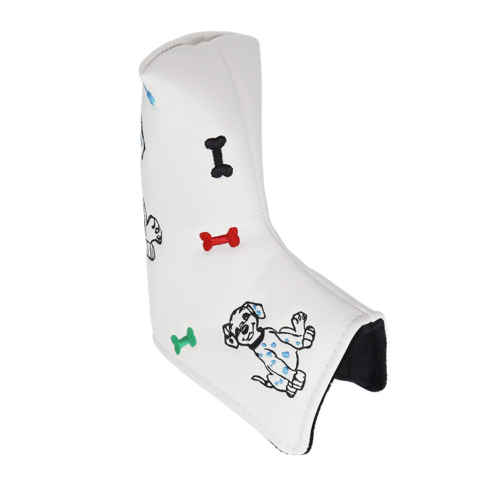 HISTAR Cuter Puppy Golf Blade Putter Cover Headcover for Scotty Cameron (White)