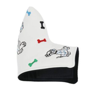 HISTAR Cuter Puppy Golf Blade Putter Cover Headcover for Scotty Cameron (White)