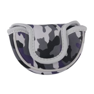 histar golf small mallet putter cover with magnetic closure for scotty cameron (camouflage purple)