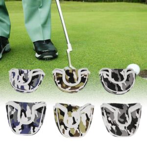 HISTAR Golf Small Mallet Putter Cover with Magnetic Closure for Scotty Cameron (Camouflage Purple)