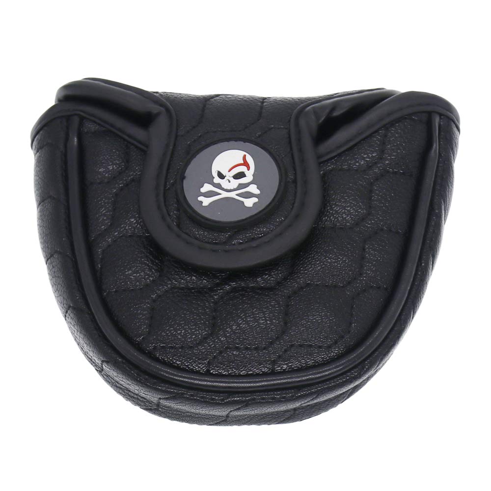 HISTAR Black Skull Mallet Putter Cover Headcover for Scotty Cameron Odyssey