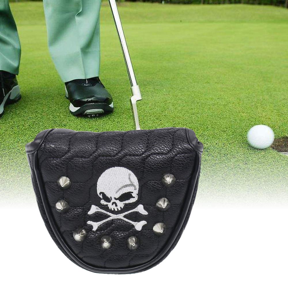 HISTAR Black Skull Mallet Putter Cover Headcover for Scotty Cameron Odyssey