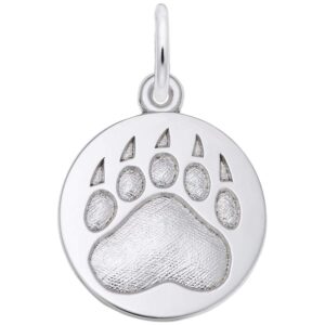 rembrandt charms 925 sterling silver bear paw print charm pendant