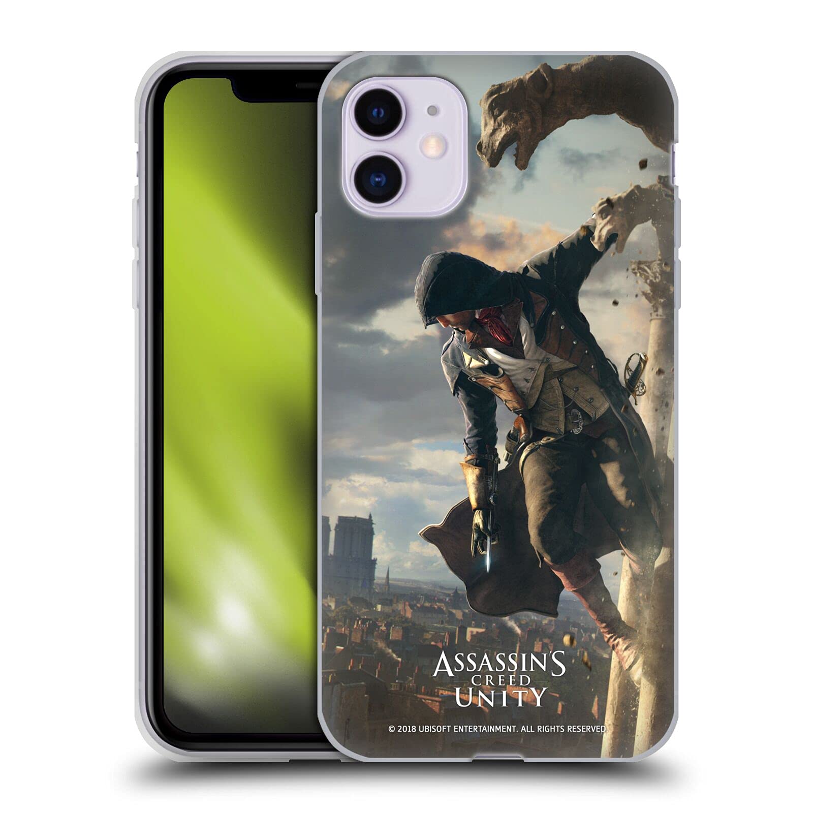 Head Case Designs Officially Licensed Assassin's Creed Arno Phantom Blade Unity Key Art Soft Gel Case Compatible with Apple iPhone 11