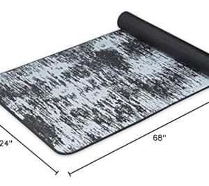 Gaiam Yoga Mat - 6mm Insta-Grip Extra Thick & Dense Textured Non Slip Exercise Mat for All Types of Yoga & Floor Workouts, 68" L x 24" W x 6mm Thick, Obsidian