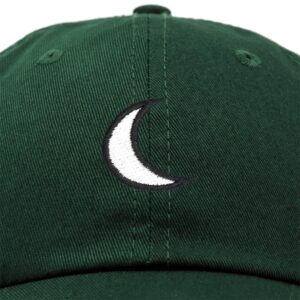 DALIX Waning Crescent Moon Hat Mens Womens Astrology Baseball Cap Dark Green