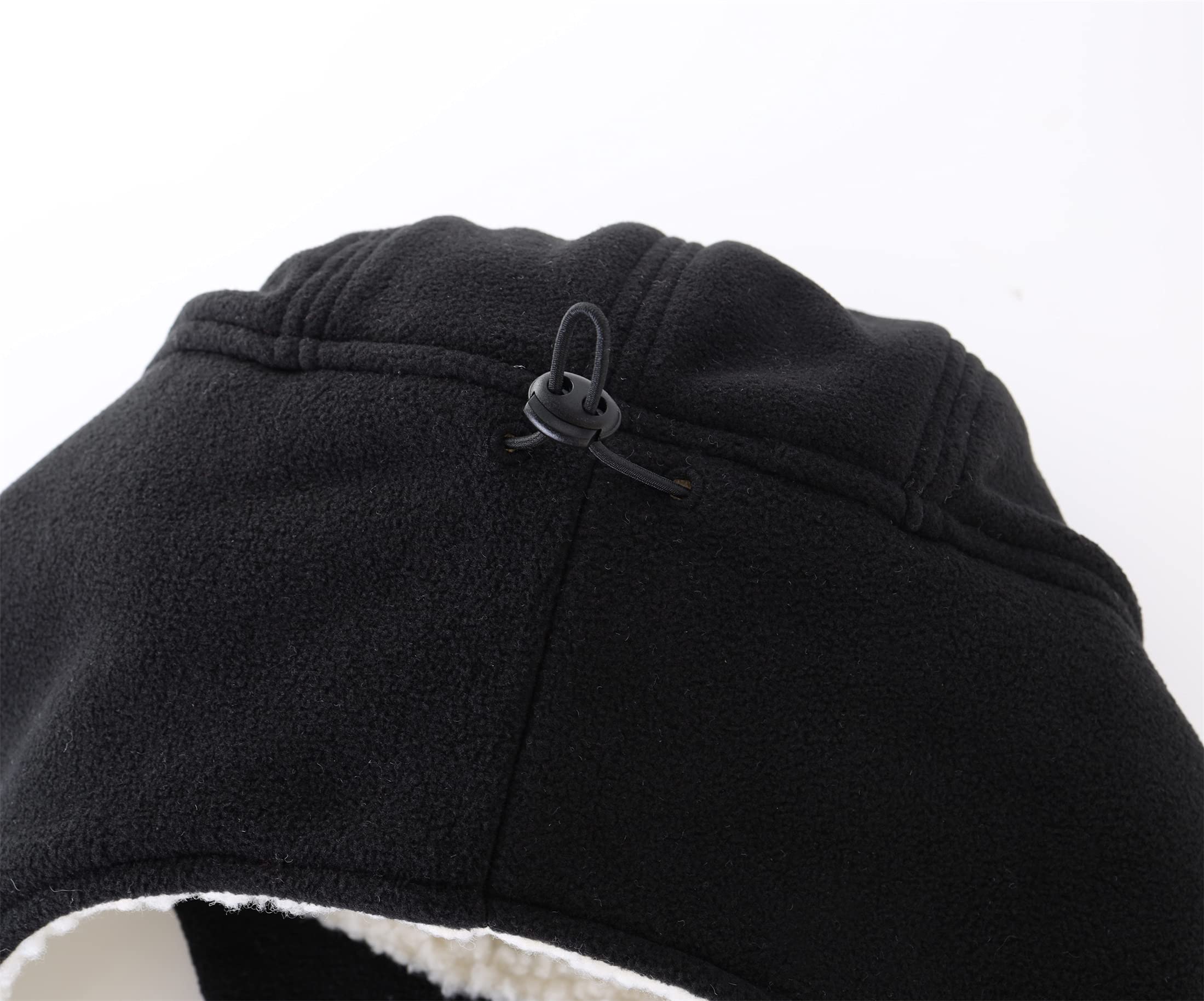 Connectyle Mens Fleece Thermal Skull Cap Warm Winter Beanie with Earflap Outdoor Cycling Sports Hat Black