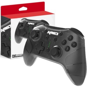 KMD Official Licensed Wireless Pro Controller for Nintendo Switch, PC, MacOS and More - Built in Turbo & Other Features - Black