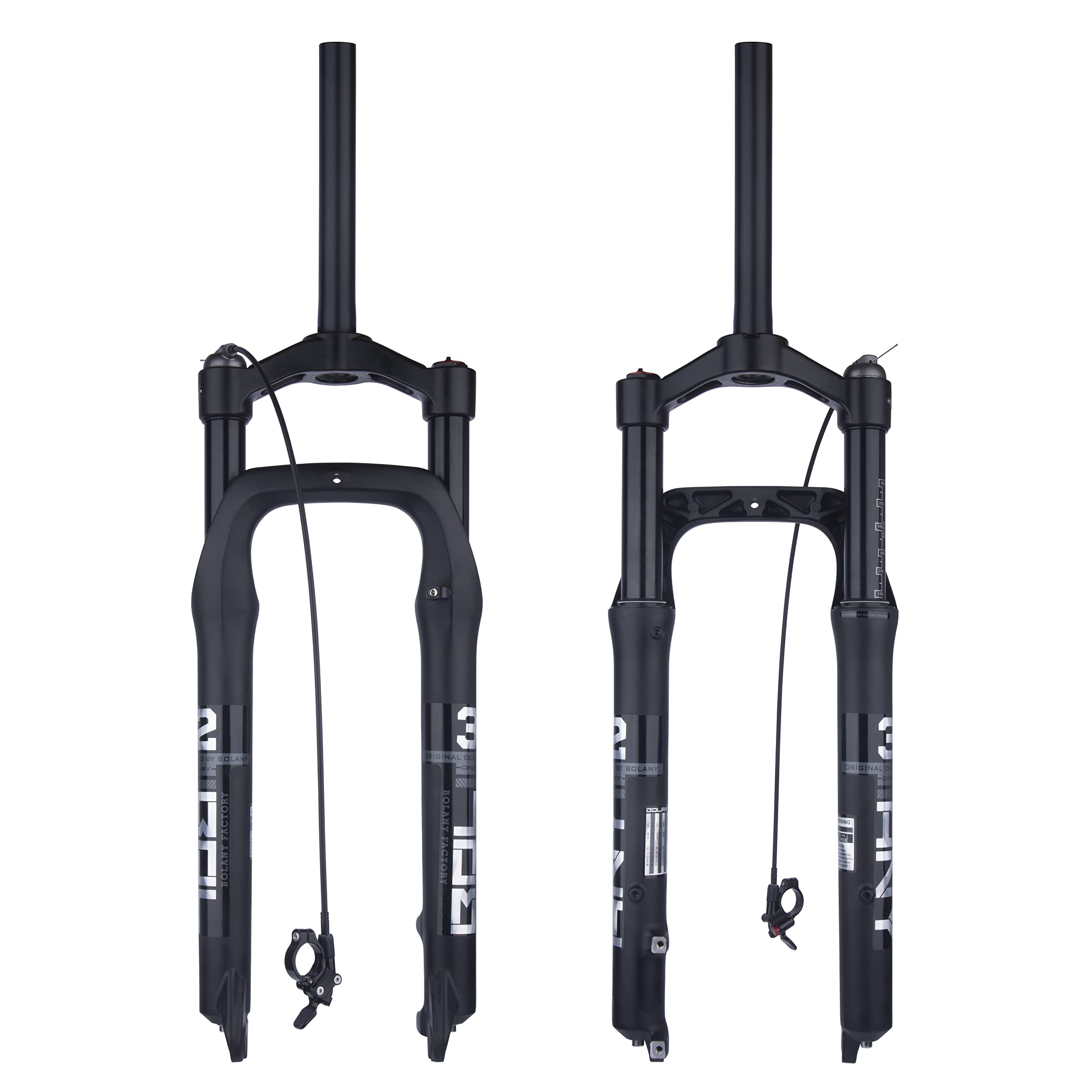 BOLANY Snow Bike Front Fork for A Bicycle 26inch Aluminum Alloy Air Gas Fat Fork Bike for 4.0" Tire Bicycle Accessories