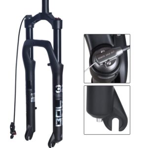 BOLANY Snow Bike Front Fork for A Bicycle 26inch Aluminum Alloy Air Gas Fat Fork Bike for 4.0" Tire Bicycle Accessories