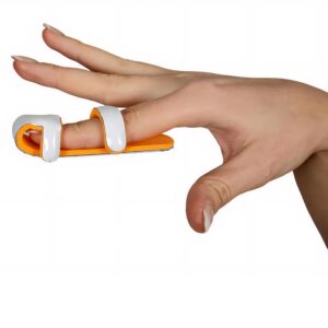 Armor Aluminum Baseball Finger Straightening Splint with Foam Lining to Immobilize Jammed Fingers, Mallet Injuries, or Knuckle Fractures