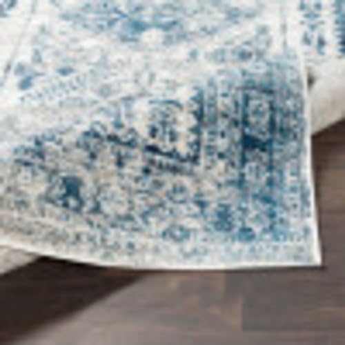 Livabliss Desta Vintage Oriental Area Rug,7'10" x 10'2",Blue/White