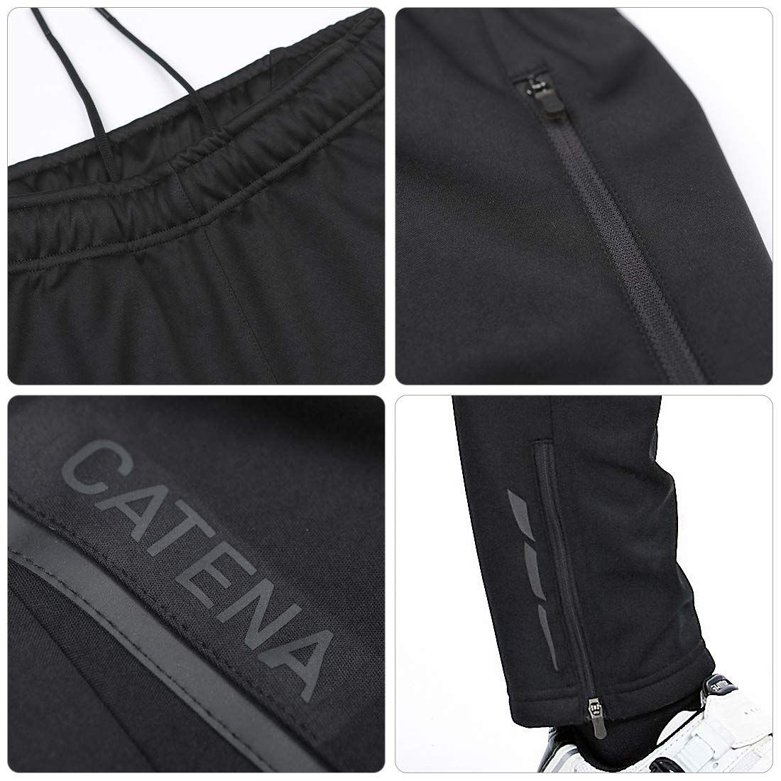 CATENA Women's Outdoor Windproof Cycling Pant Winter Fleece Thermal Athletic Long Pants for Snow Running Hiking