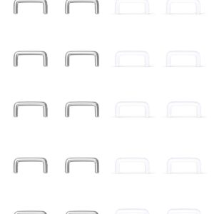 Ftovosyo 20PCS 16G Clear Bioflex Septum Rings Retainers Acrylic & Surgical Steel Septum Piercing Jewelry for Women Men Plastic Silver-tone