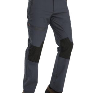 TACVASEN Mens Fleece Pants Outdoor Pants Cold Weather Pants Mens Water Resistant Hiking Pants Warm Pants Tactical Softshell Pants