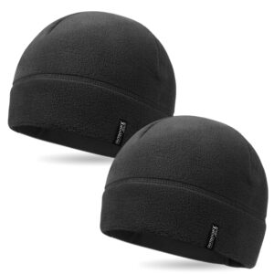 2 Pack Tactical Fleece Cap Winter Warm Beanie Military Army Watch Cap Gift for Men Women