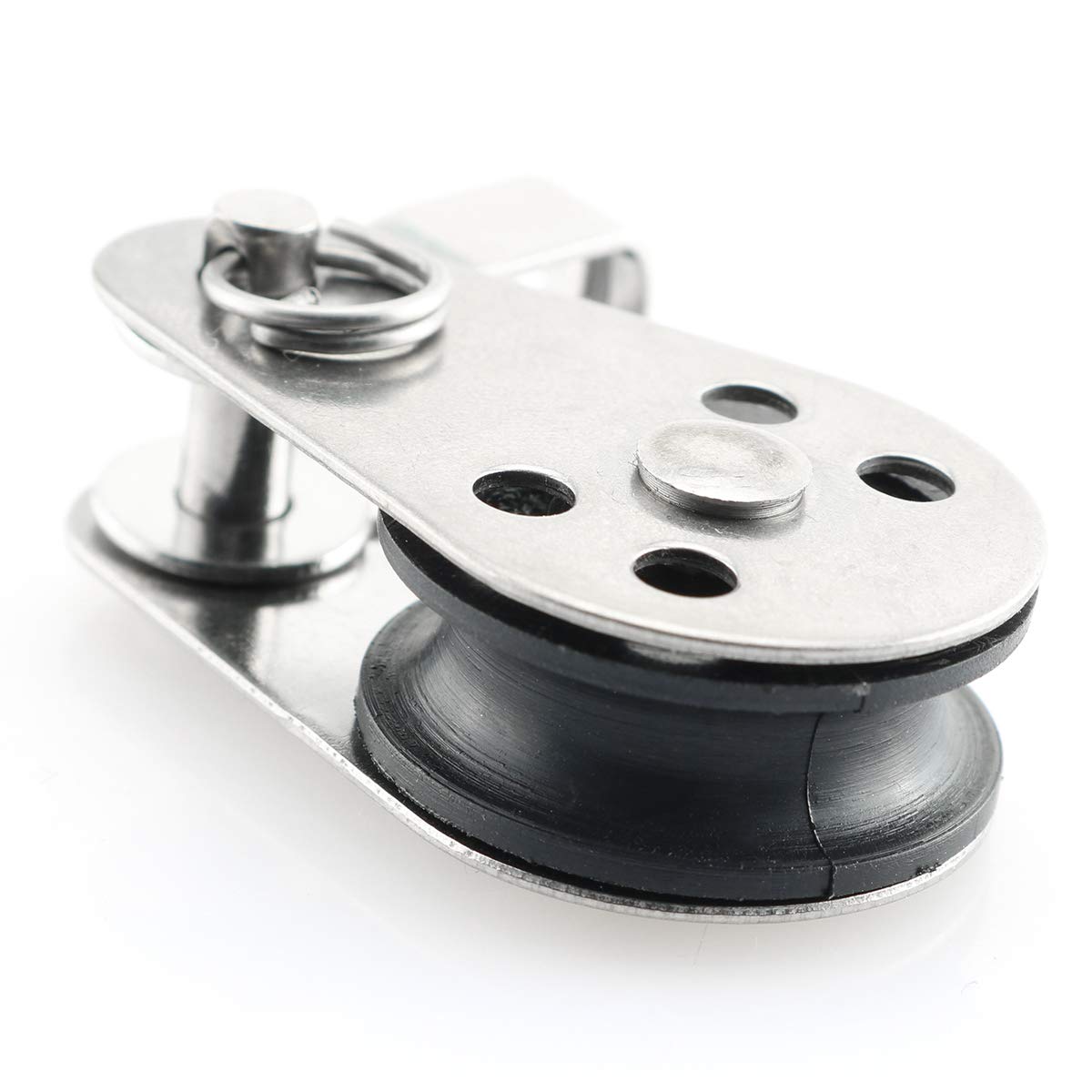 Lind Kitchen 2Sets Stainless Steel Pulley Block with Pad Eye and Screws for Kayak Canoe Boat Anchor Trolley Kit