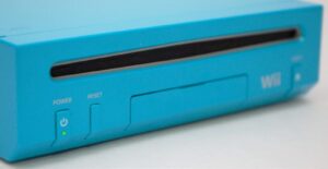 nintendo wii limited edition blue video game console (renewed)