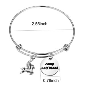 Camp Half Blood Bracelet Horse Charm Bracelet Percy Jackson Jewelry Gift for Family Mythology Movie Gift