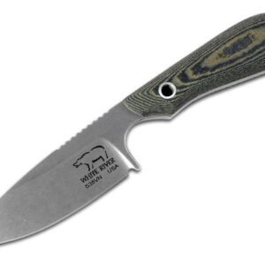 White River M1 Caper, Canvas Black/Olive Micarta