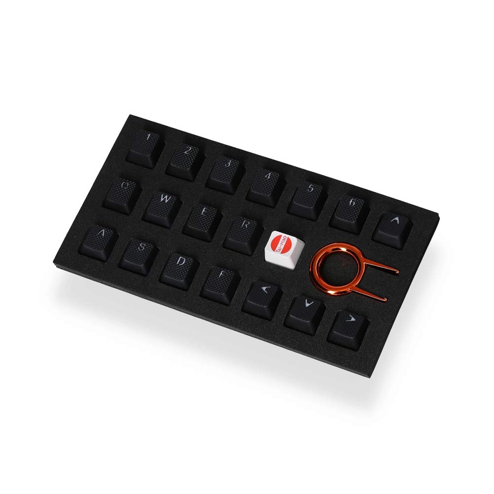 Taihao Rubber Keycap Set - Black - 18 pcs