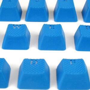 Taihao Sky Blue Rubber TPRGaming Backlit Keycaps Set for Cherry MX Mechanical Keyboards Compatible OEM Tfue