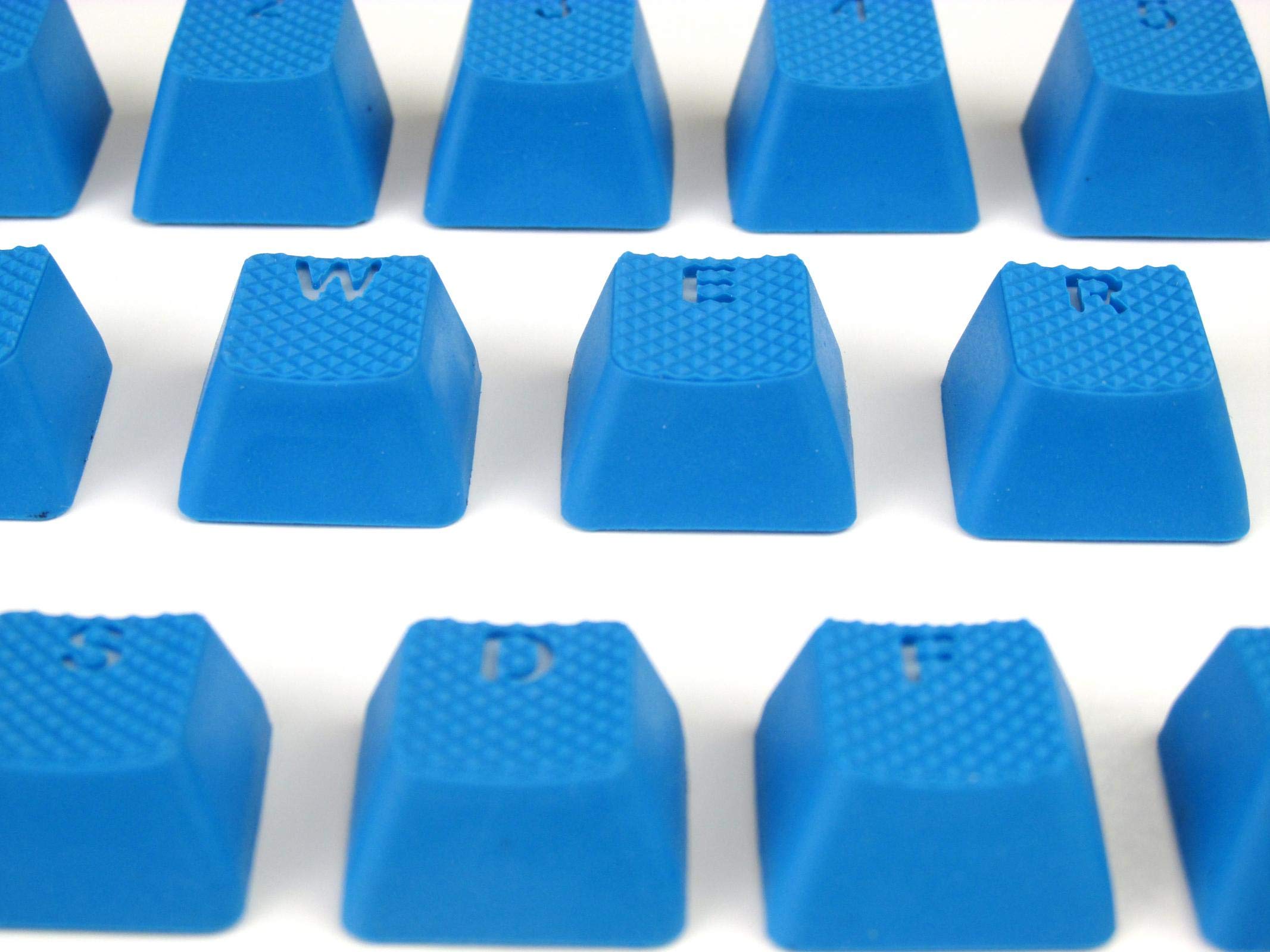 Taihao Sky Blue Rubber TPRGaming Backlit Keycaps Set for Cherry MX Mechanical Keyboards Compatible OEM Tfue