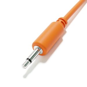 ExcelValley - 5-Pack - Mono Modular Patch Cables - TS 3.5mm 1/8" Eurorack Synthesizer [Orange | 15 cm - 5.91"]