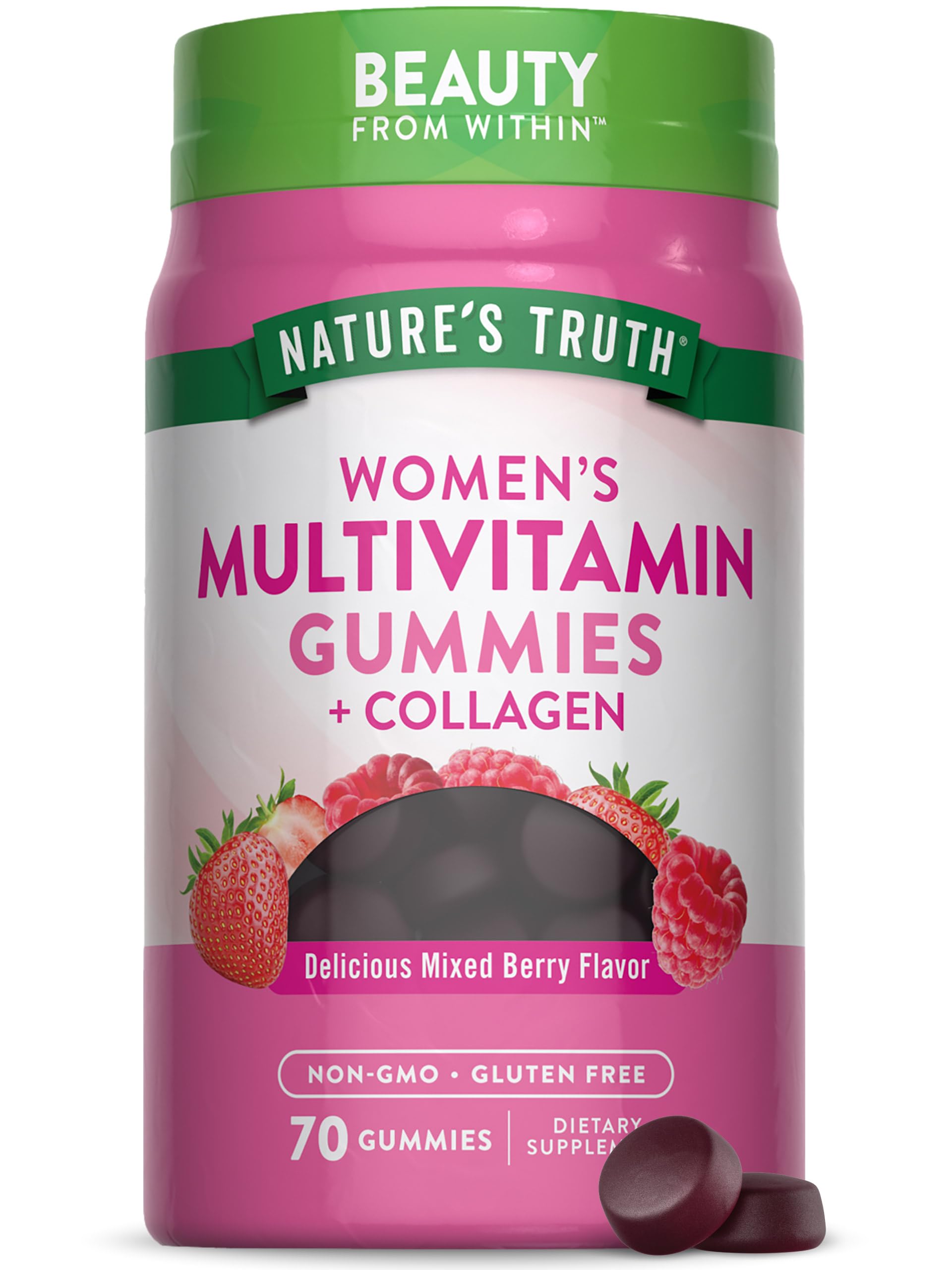 Nature's Truth Womens Multivitamin Gummies Plus Collagen & Biotin | 70 Count | Non-GMO & Gluten Free Supplement